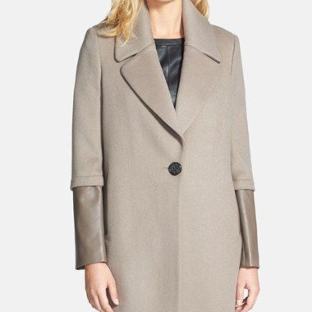 Elie Tahari Women's Gray Greece Wool Coat 14 NWOT - Picture 2 of 8